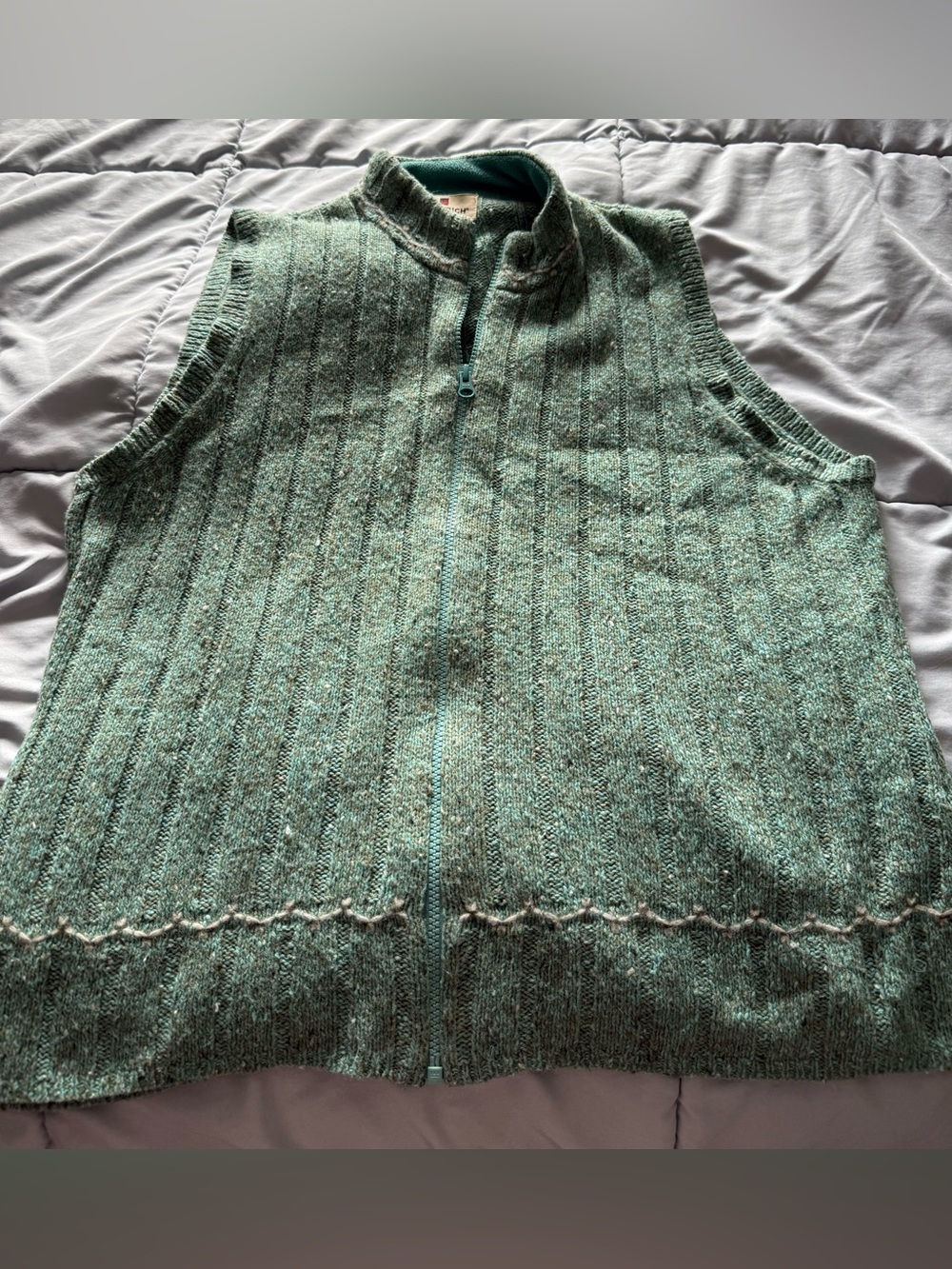 Woolrich women's large knit wool blend vest